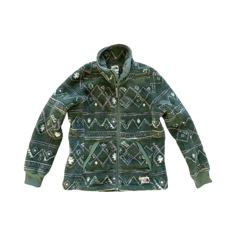 Women's The North Face Campshire Coat Top Fleece Full Zip Jacket Size M - Picture 2 of 6